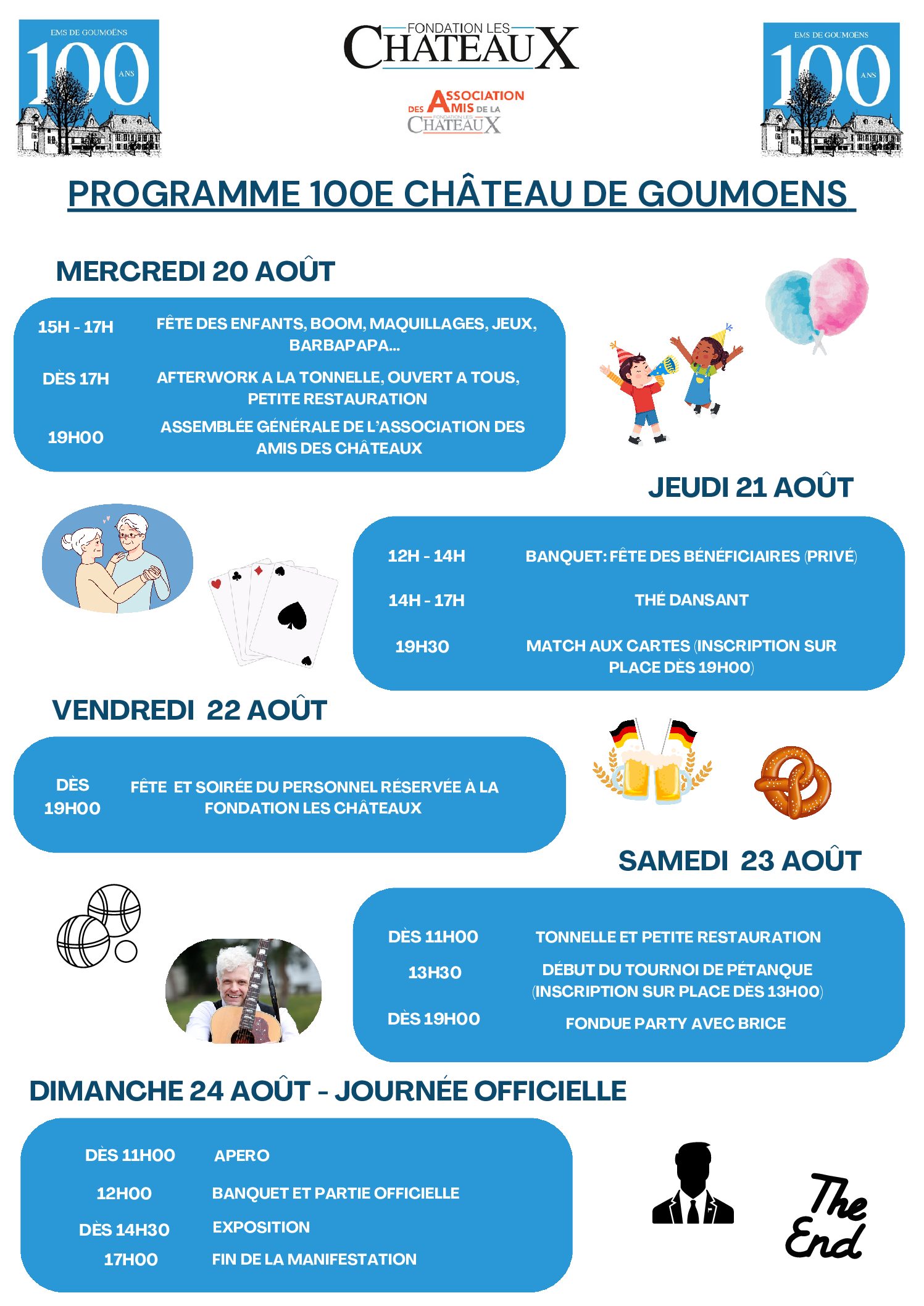 Programme 100ème